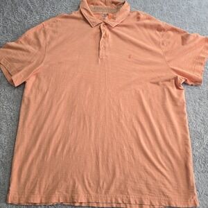 IZOD Saltwater Relaxed Classics Mens XXL Peach Orange Slub Cotton Polo Shirt